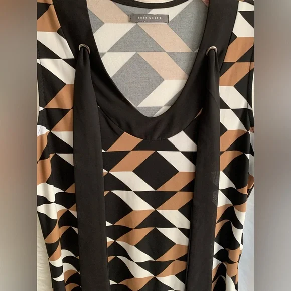 Suzy Shier Sleeveless blouse Multicolored Pattern Medium - Picture 2 of 5